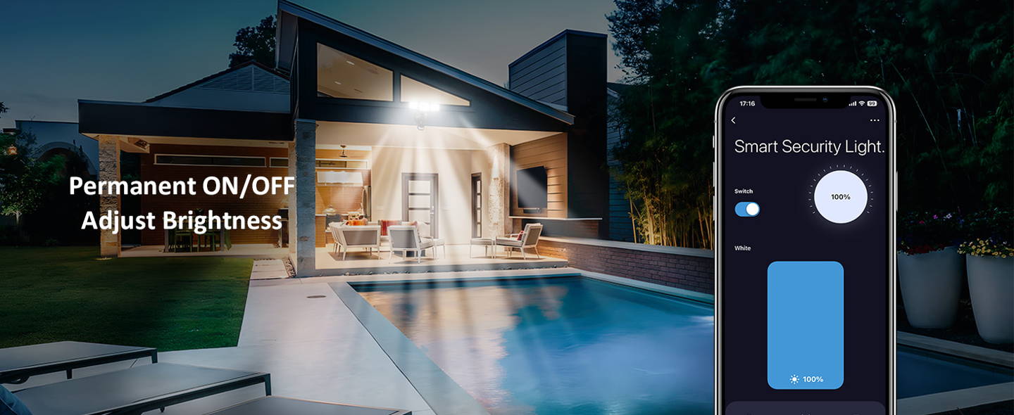 Smart flood security light on sale